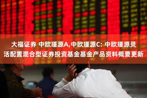 大福证券 中欧瑾源A,中欧瑾源C: 中欧瑾源灵活配置混合型证券投资基金基金产品资料概要更新