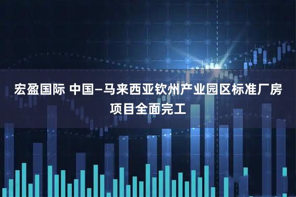 宏盈国际 中国—马来西亚钦州产业园区标准厂房项目全面完工